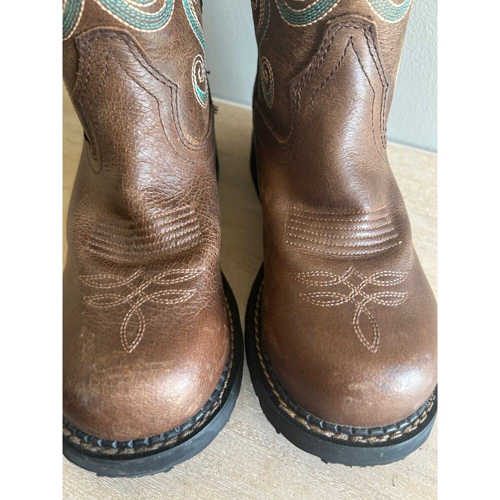 Justin gypsy women’s brown cowgirl steel toe waterproof boots size 6.5 - Picture 5 of 10